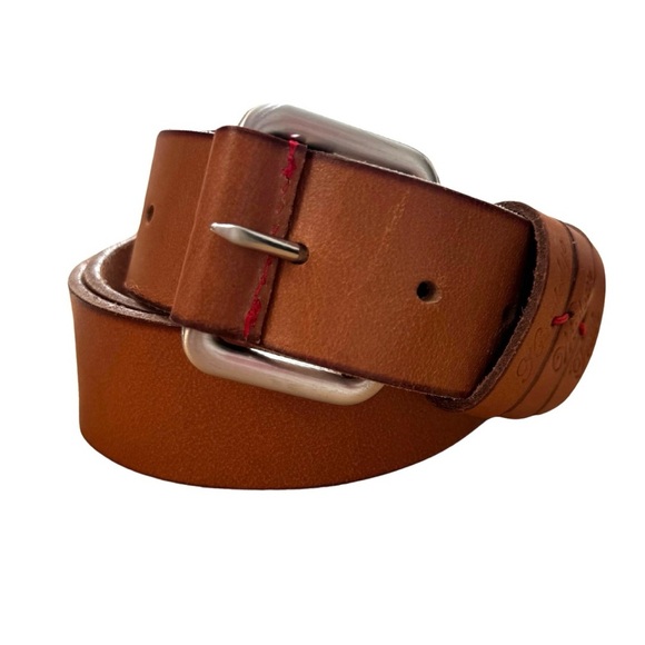 Robert Graham Men's 38 Knowledge Wisdom Truth Genuine Leather Belt Cognac Brown - Picture 5 of 5